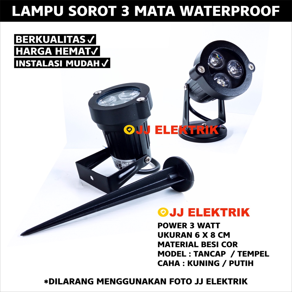 Jual Lampu Taman Led Sorot W Watt Outdoor Waterproof Tancap Tempel