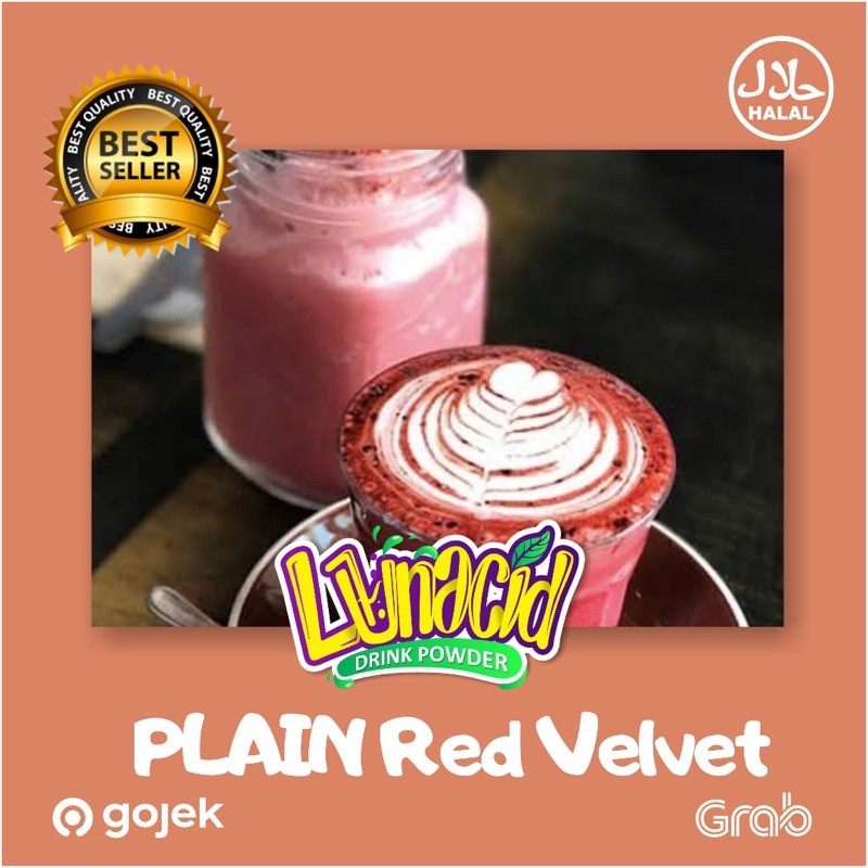 Jual Serbuk Minuman Rasa Plain Red Velvet Plain Red Velvet Powder Bubuk