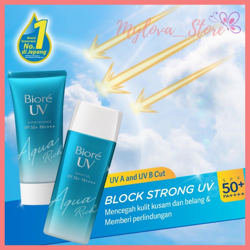 Jual Biore UV Aqua Rich Watery Essence Sunscreen SPF 50 PA 15Gr