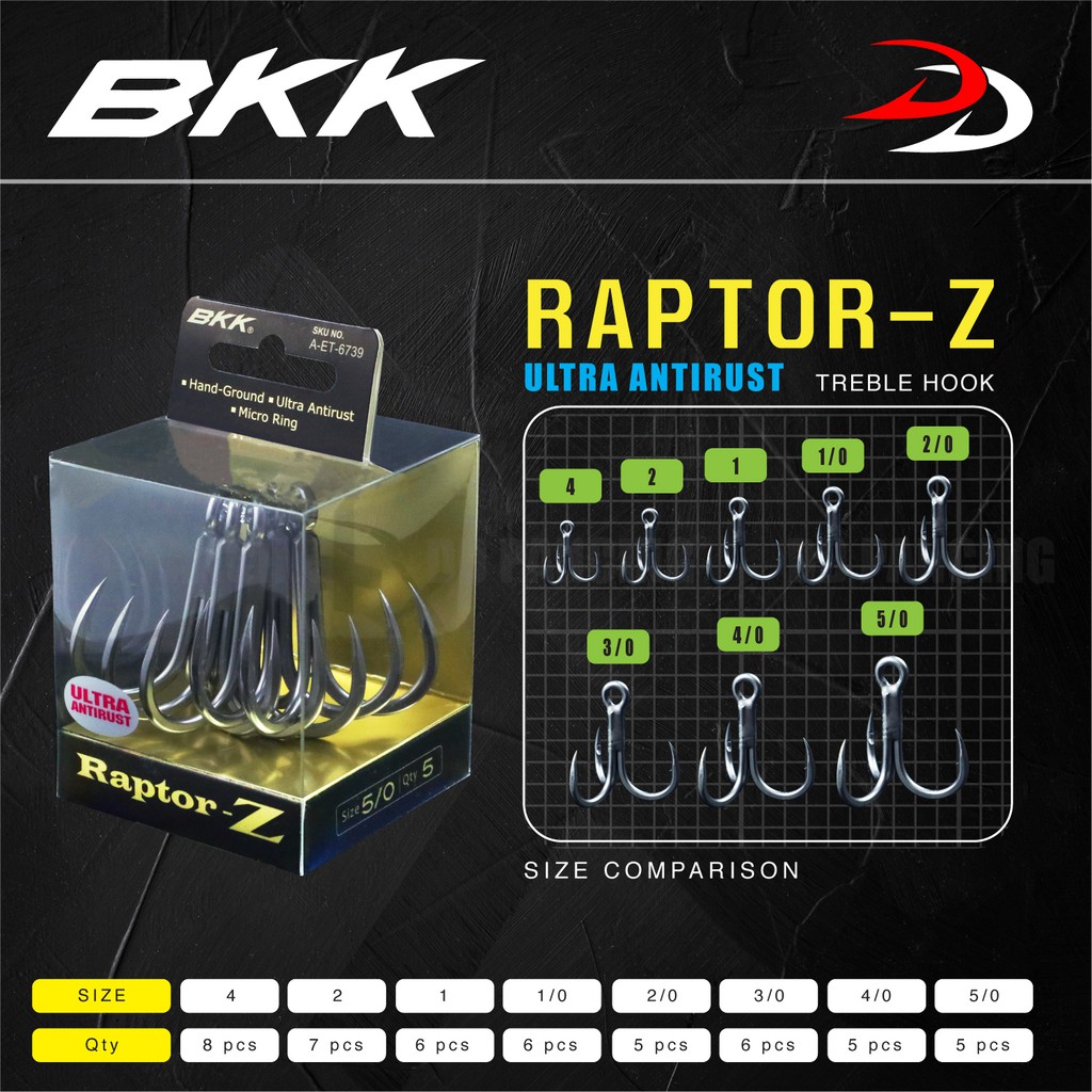 Jual Mata Pancing Treble Hook BKK Raptor Z 6071 4x HG Indonesia Shopee