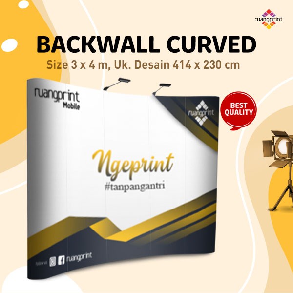 Jual Backwall Portable Curved Uk X Backwall Backdrop Paket Lengkap