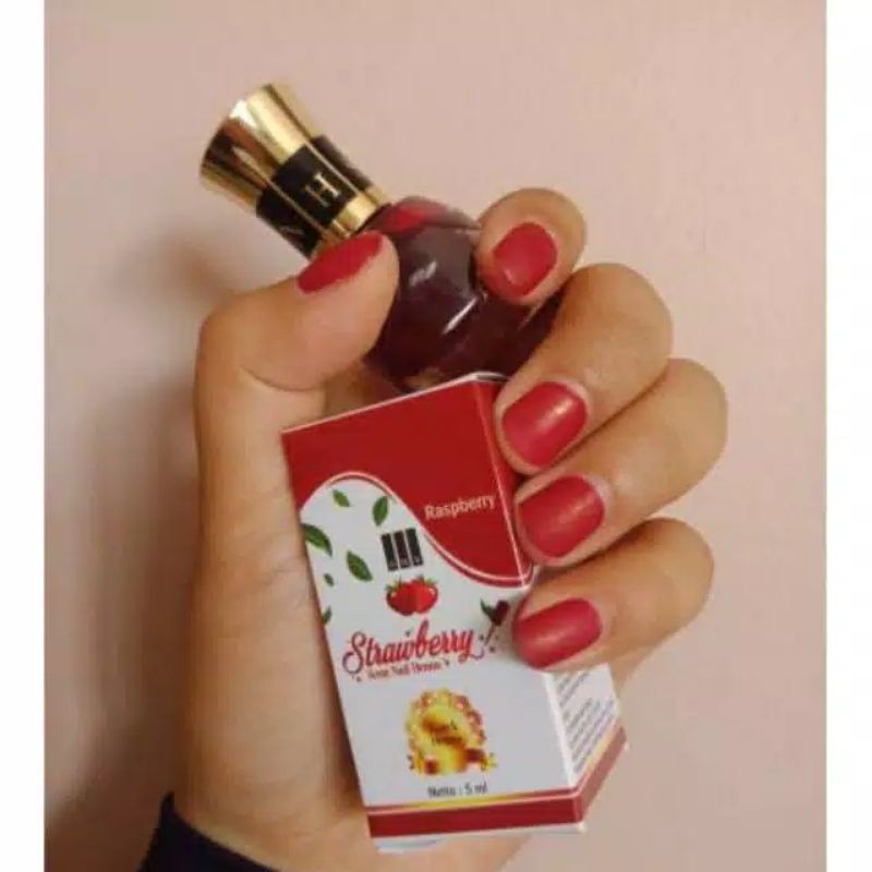 Jual KUTEK HALAL STRAWBERRY NAIL HENNA SAH DIPAKAI SHALAT Mini 5ml