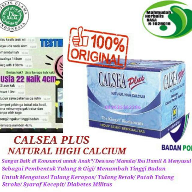 Jual Penambah Tinggi Badan Calsea Plus Kaya Kalsium Cocok Untung