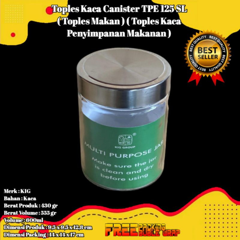 Jual Toples Kaca Canister Tpe Sl Penyimpanan Kedap Udara Toples