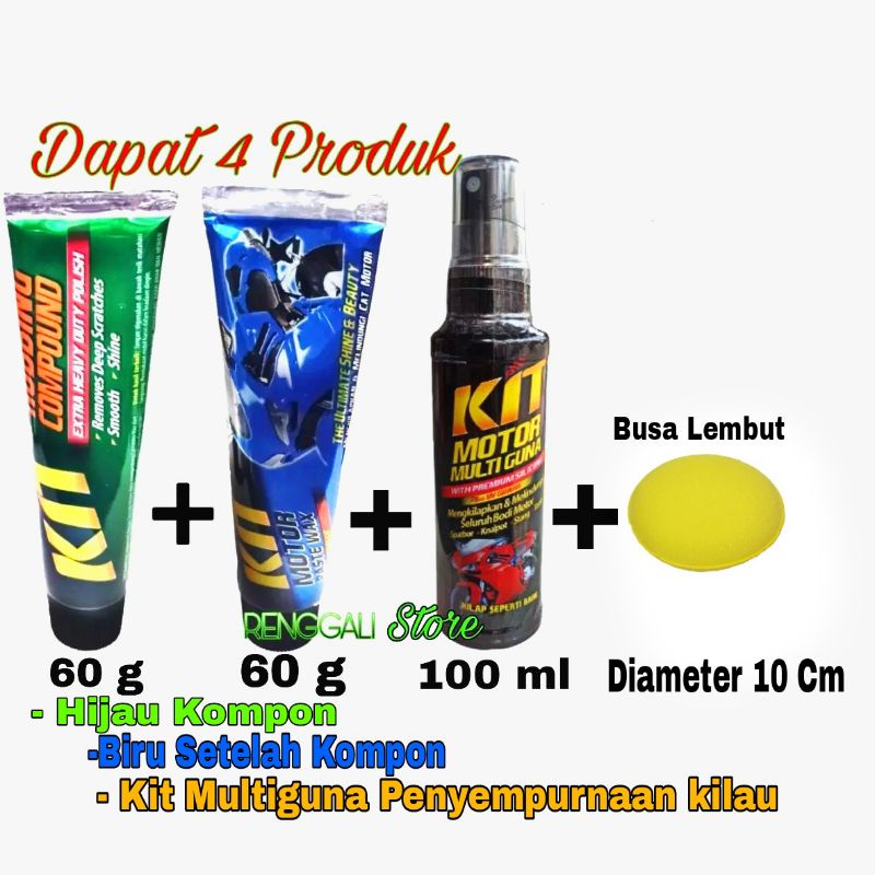 Jual Paket Kinclong 4 Produk Kit Compound Kit Paste Metalic Kit