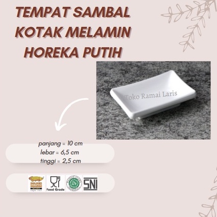 Jual Tempat Sambal Mewah P Tempat Sambal Melamin Kotak Putih Horeka