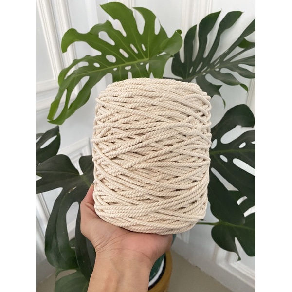 Jual Tali Macrame Tali Katun Warna Beige Size 4mm Indonesia Shopee