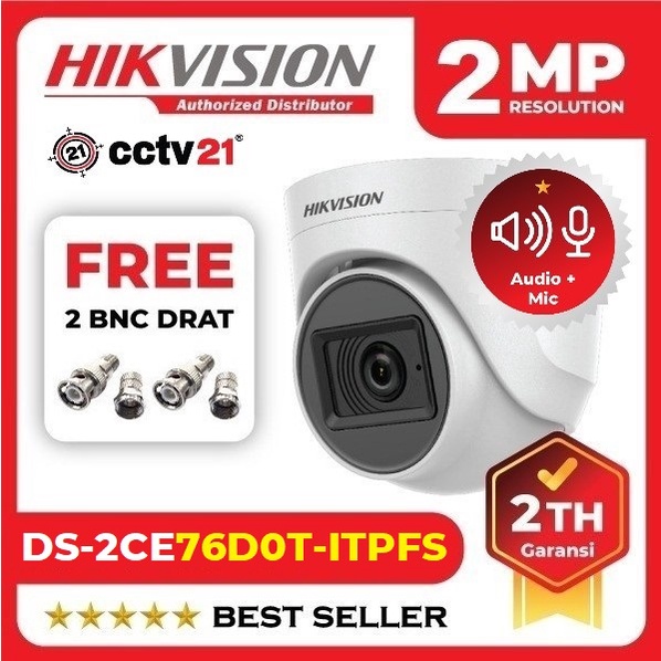 Jual Camera Cctv Indoor Hd Mp Hikvision Ds Ce D T Itpfs Audio