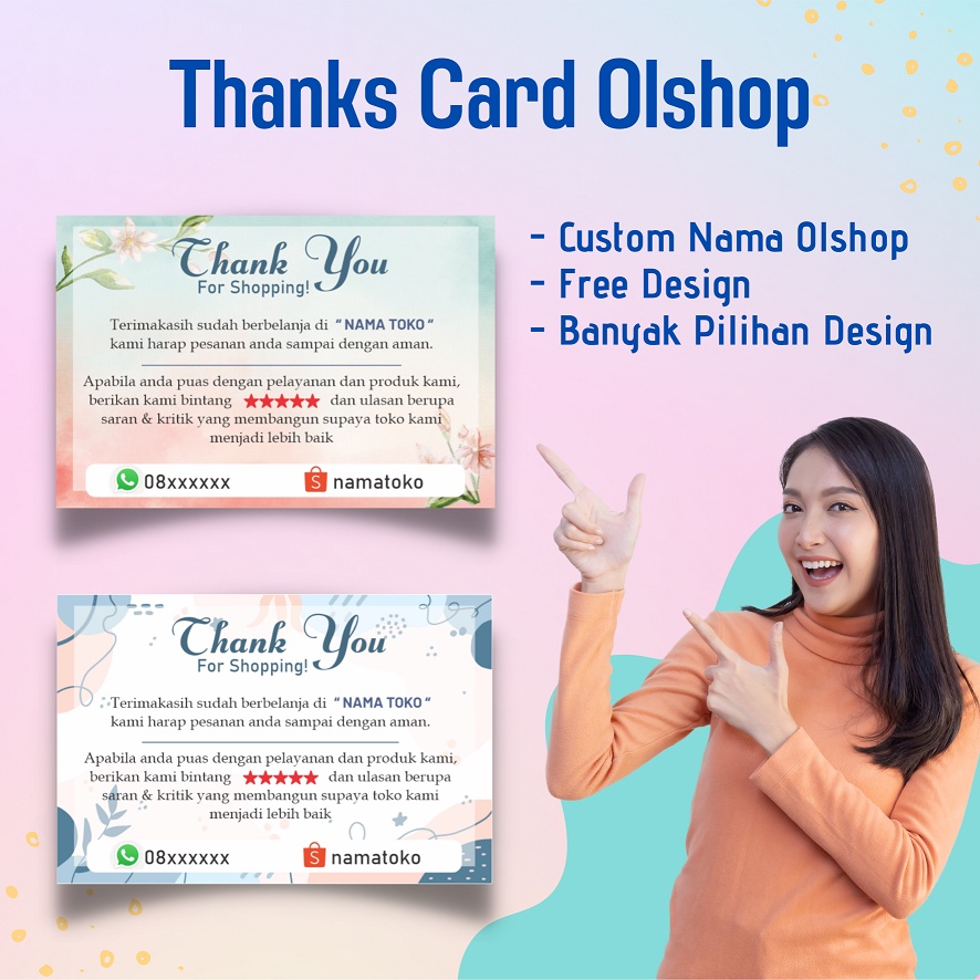 Jual Thanks Card Kartu Ucapan Terima Kasih Online Shop Thanks Card