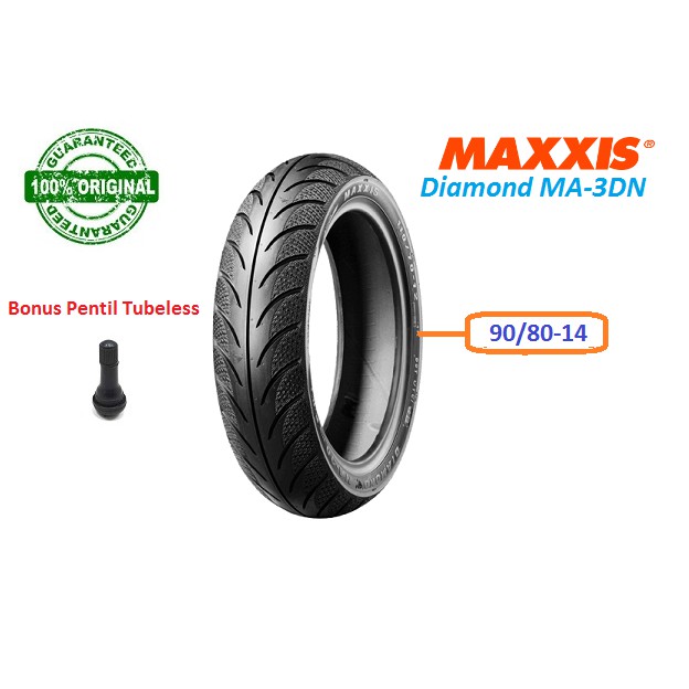 Jual BAN MOTOR MATIC TUBELESS 90 80 14 MAXXIS DIAMOND MA 3DN TUBLES