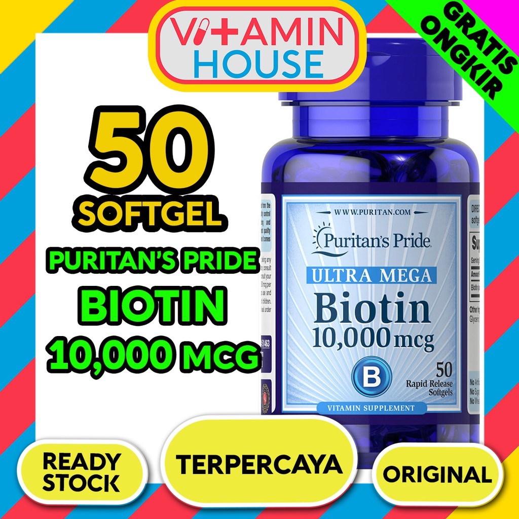 Jual Puritan Biotin 10000 Mcg 50 Softgel Shopee Indonesia