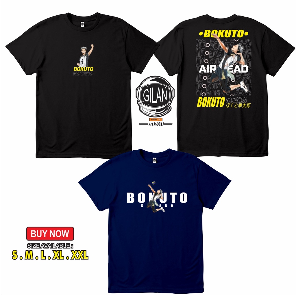 Jual Kaos Anime Distro Haikyuu Karasuno Bokuto Kotaro Sakazuki