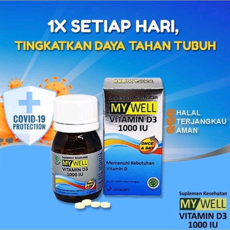 Jual My Well Vitamin D3 1000 IU Shopee Indonesia