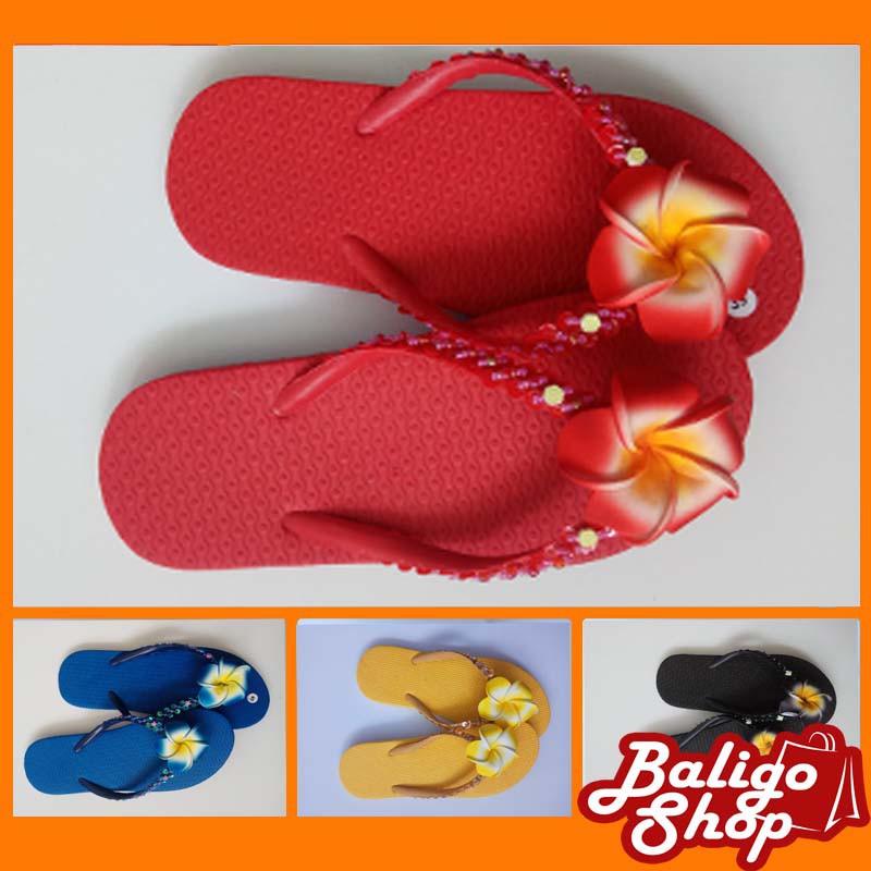 Sandal Monte Jepit Bunga Jepun Oleh Oleh Khas Bali Shopee Indonesia