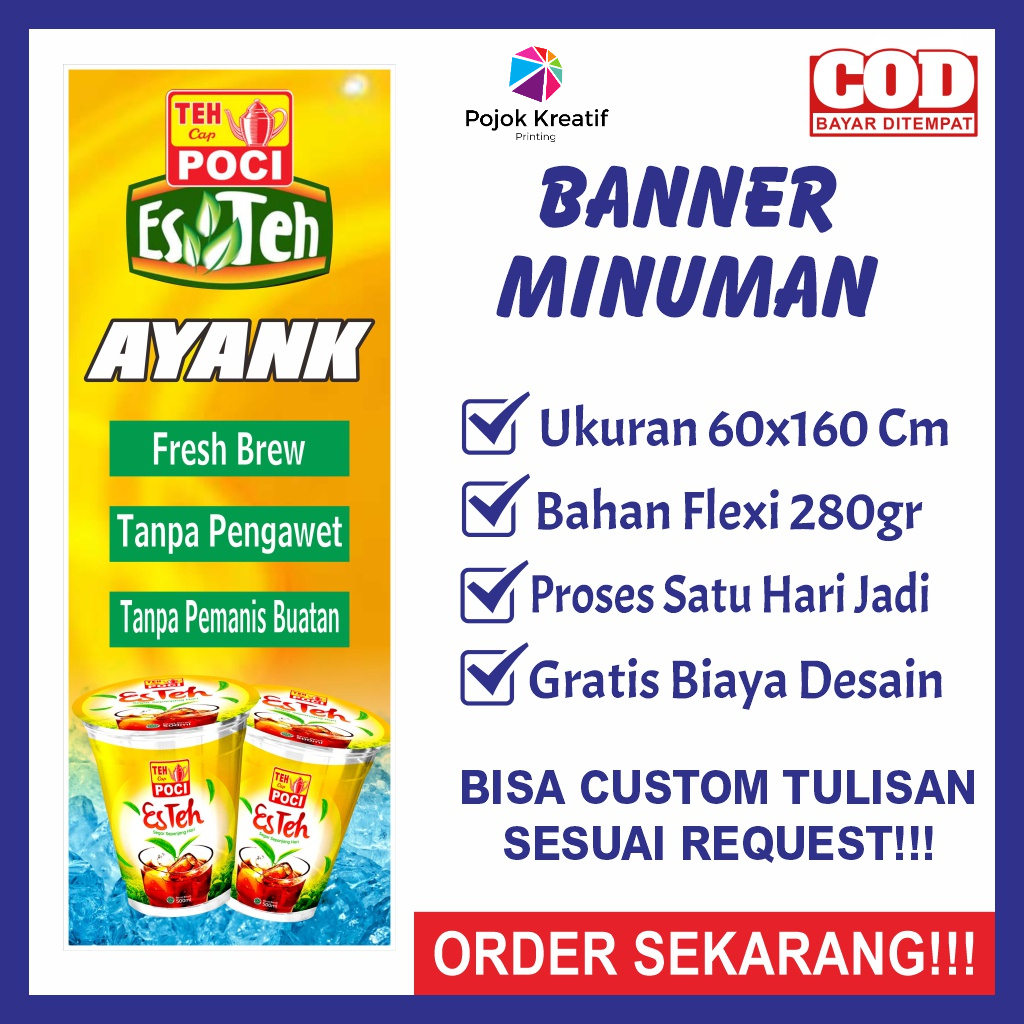 Jual Banner Baner Bener Spanduk Sepanduk Backdrop Jual Jualan Minum