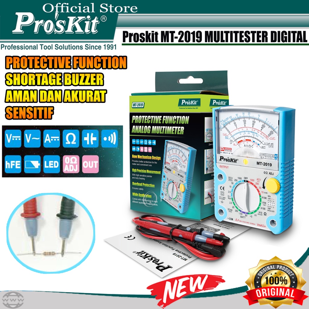 Jual Pro Skit Multitester Analog Protective Multifungsi Mt