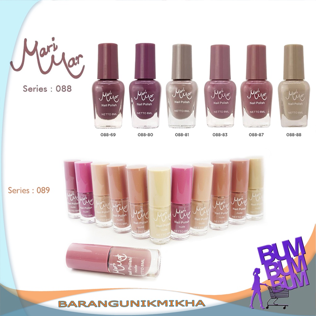 Jual ECER MARIMAR Nude Color Nail Polish Kuteks Cat Kuku Warna