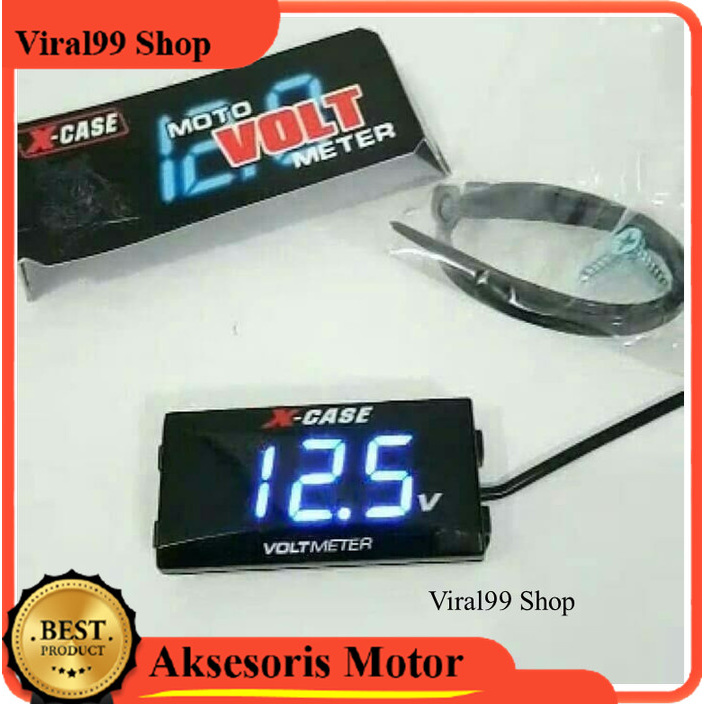 Jual Voltmeter Led Motor Digital Aki Voltmeter Pengukur Aki Motor