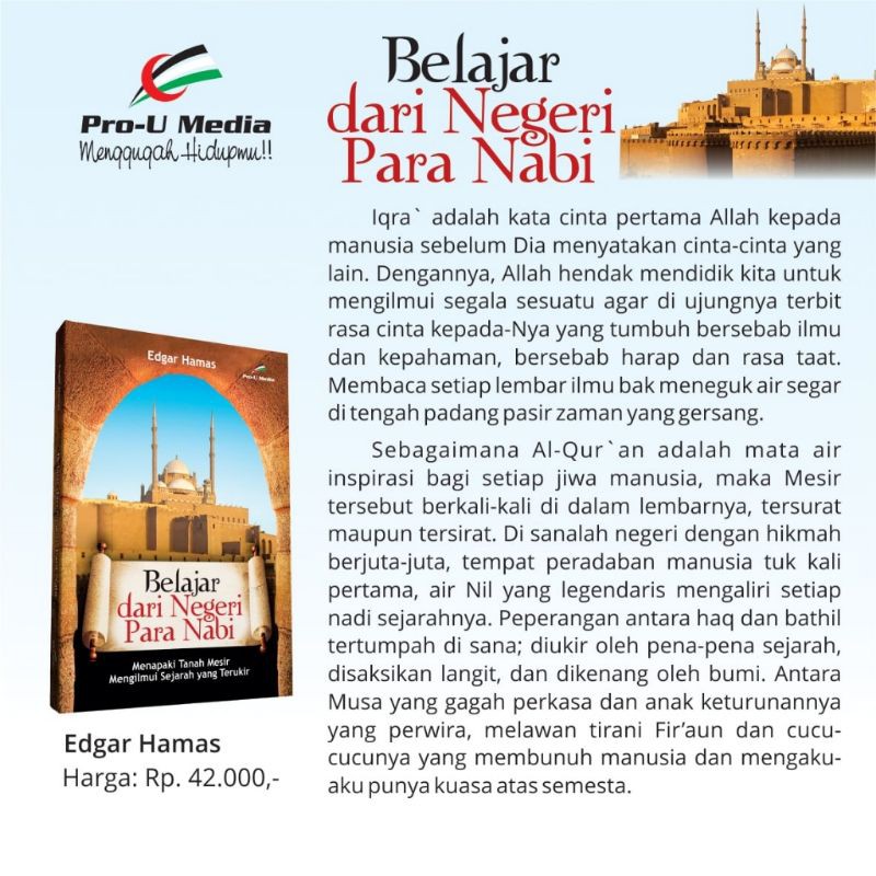 Jual Belajar Dari Negeri Para Nabi By Pro You Shopee Indonesia