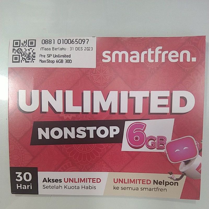 Jual Kartu Kuota Smartfren Gb Unlimited Nonstop Hari Shopee Indonesia