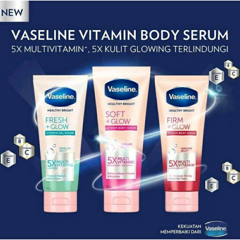 Jual Vaseline Soft Glow Firm Glow Vitamin Body Serum Ml Shopee