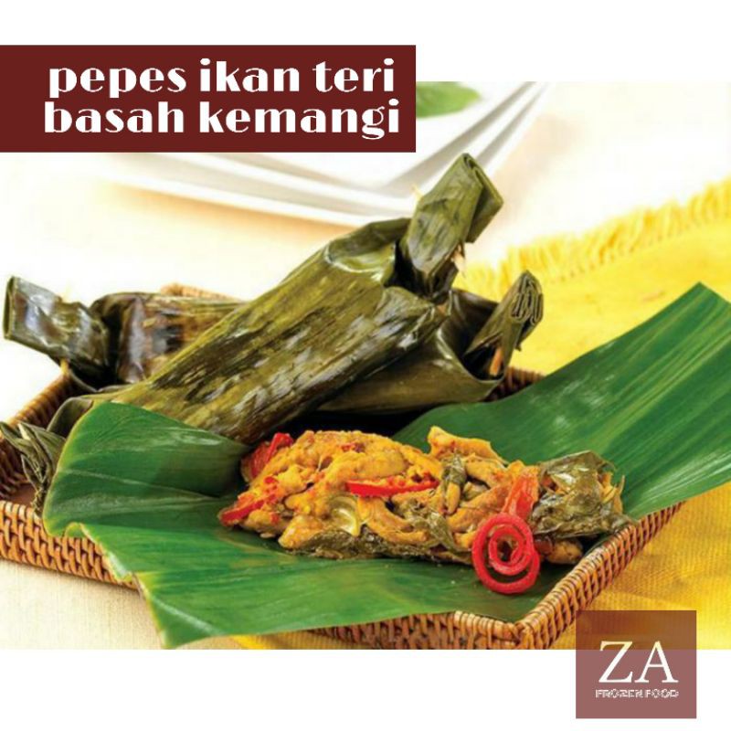 Jual Pepes Ikan Teri Basah Kemangi Bumbu Kuning Pedas Frozen Fresh