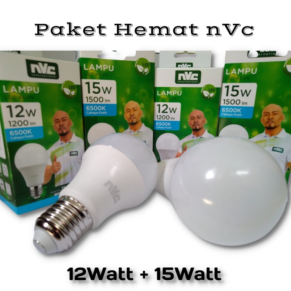 Jual PAKET HEMAT BUNDLING Lampu LED NVC A60N 12W 2pcs Lampu LED NVC