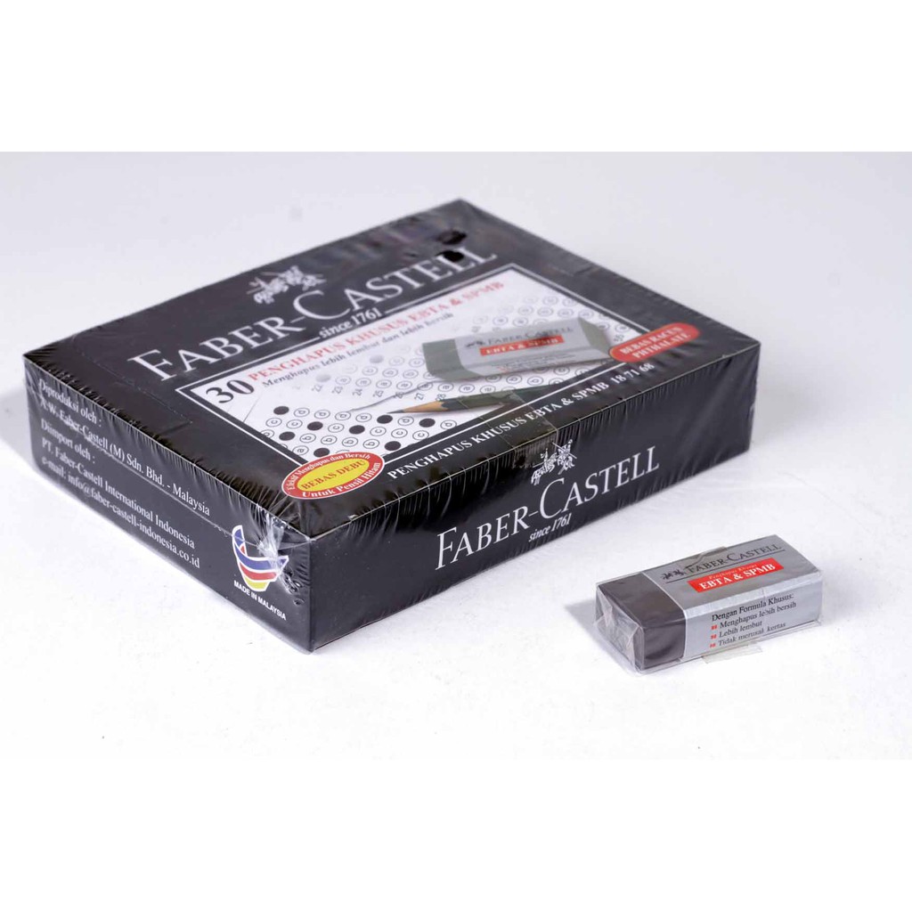 Jual Penghapus Pensil Faber Castell Abu Abu Seklah Kantor Stip Abu