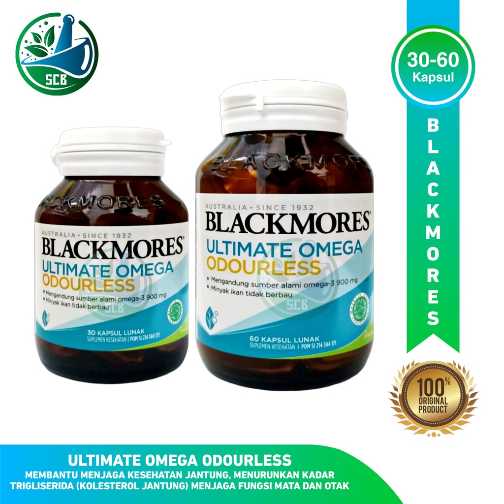 Jual Blackmores Ultimate Omega Odourless Kapsul Lunak Minyak Ikan