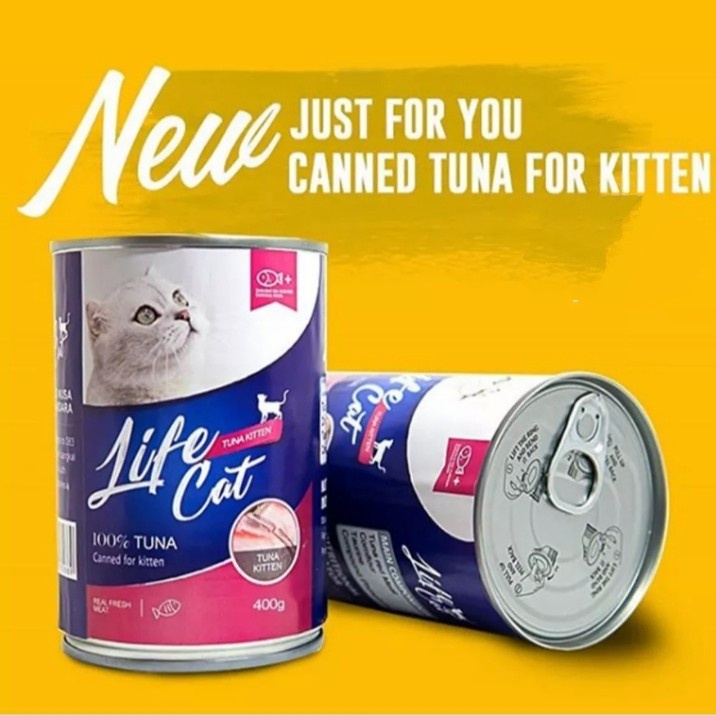 Jual Life Cat Kaleng Tuna Kitten Gram Makanan Basah Kucing Life