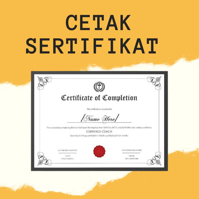 Jual A Cetak Sertifikat Print Sertifikat Custom Shopee Indonesia