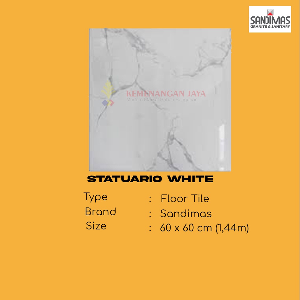 Jual Granit Lantai Sandimas Statuario White X Kw Indonesia Shopee