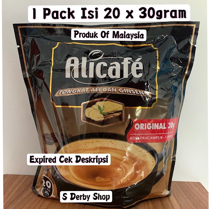 Jual Alicafe Tongkat Ali Ginseng Kopi Malaysia Instan Shopee Indonesia