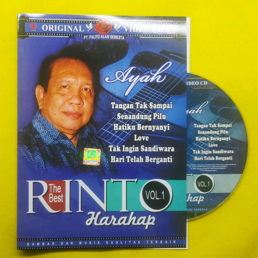 Jual Kaset Video Vcd Original Lagu Terbaik The Best Rinto Harahap Vol