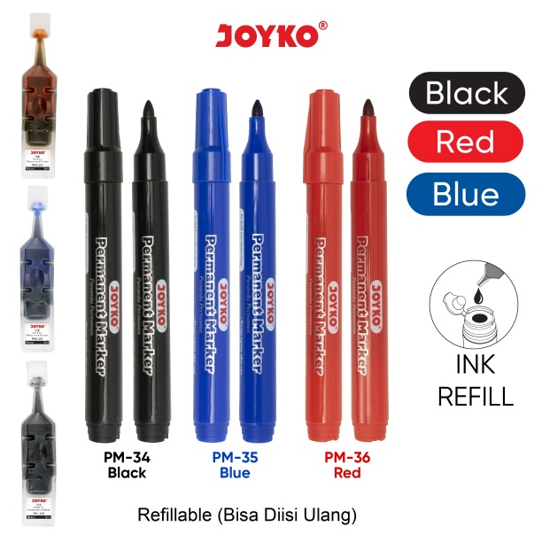 Jual Spidol Permanen Permanent Marker Joyko PM Shopee Indonesia