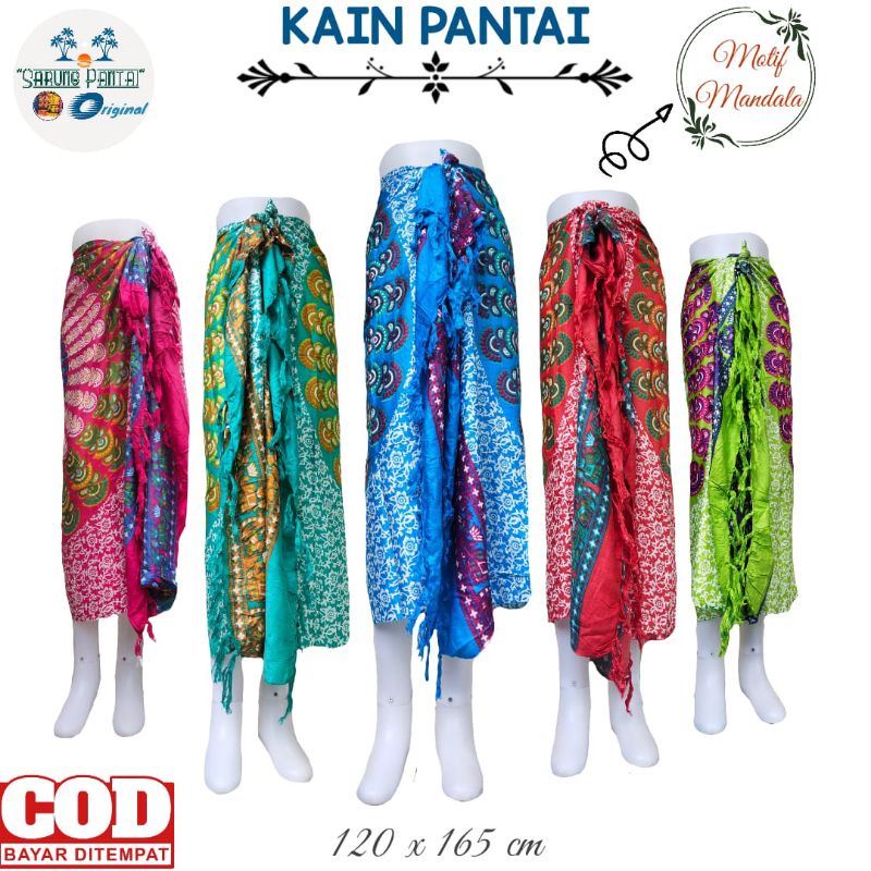 Jual Kain Bali Sarung Pantai Motif Mandala Baru Kain Pantai