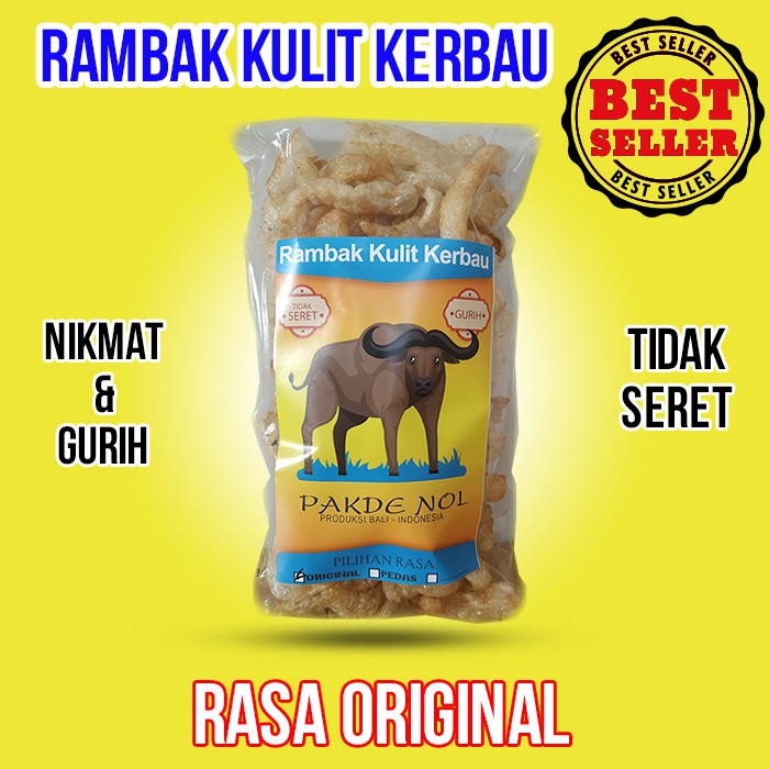 Jual RAMBAK KERBAU RASA ORIGINAL Kerupuk Kulit Cemilan Snack Jajanan