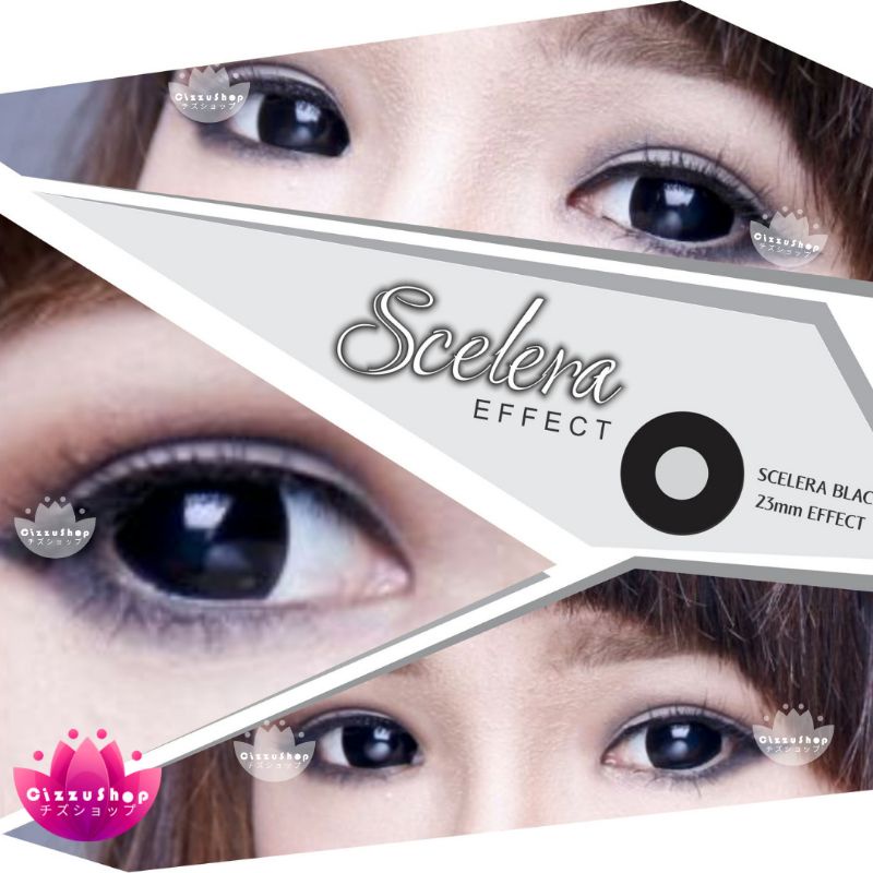 Jual CizzuShop Sclera Choco Black 23mm Big Lens Anime Softlens