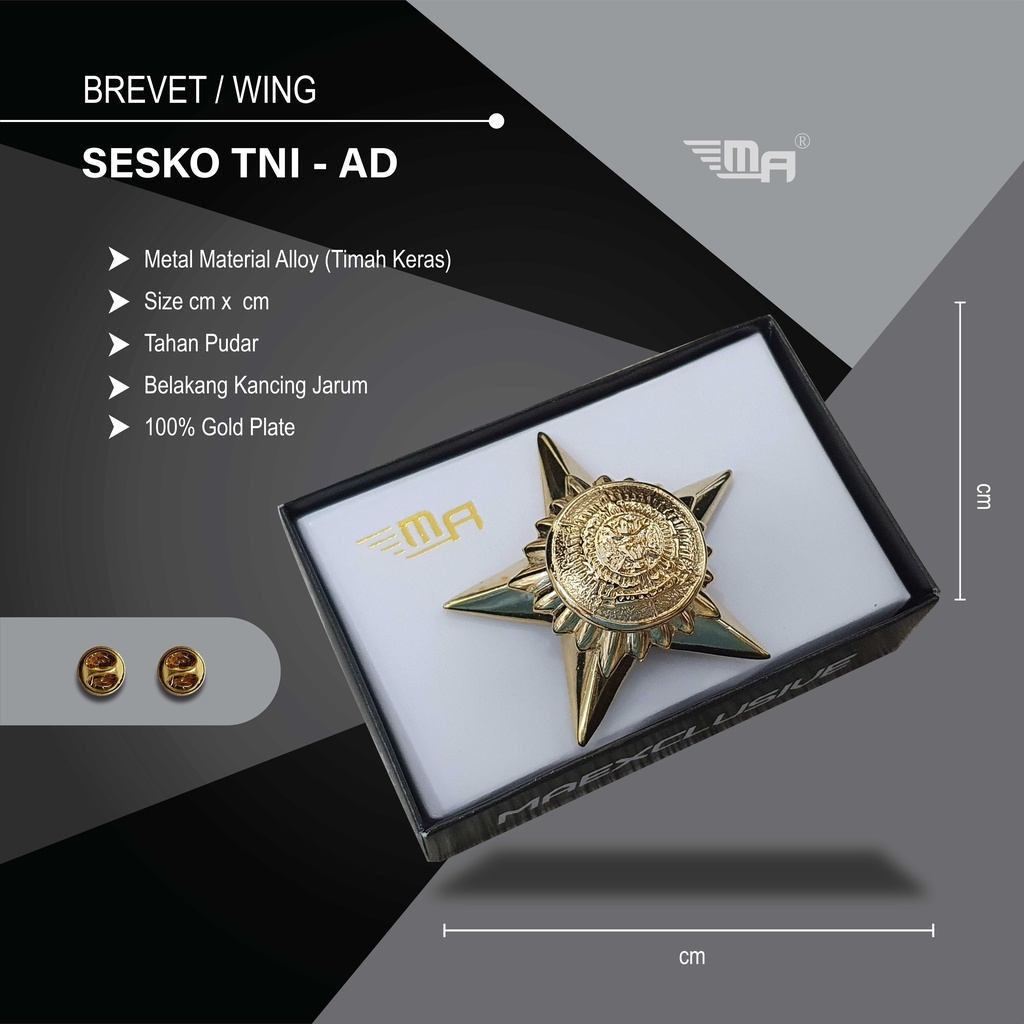 Jual WING SESKKO AD PDH BRIVET BREVET PIN SESKO AD Shopee Indonesia