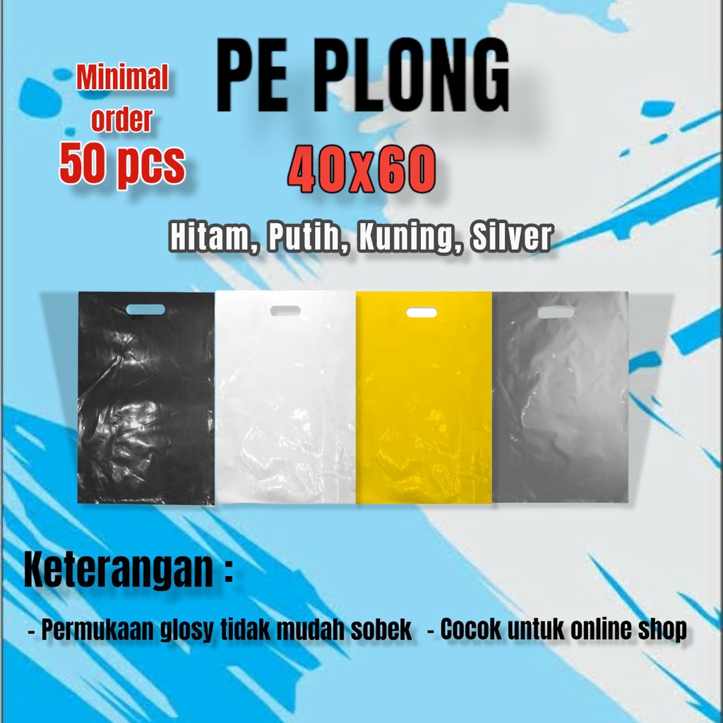 Jual Plastik Pe Plong X Gagang Glossy Plastik Packing Online Shop