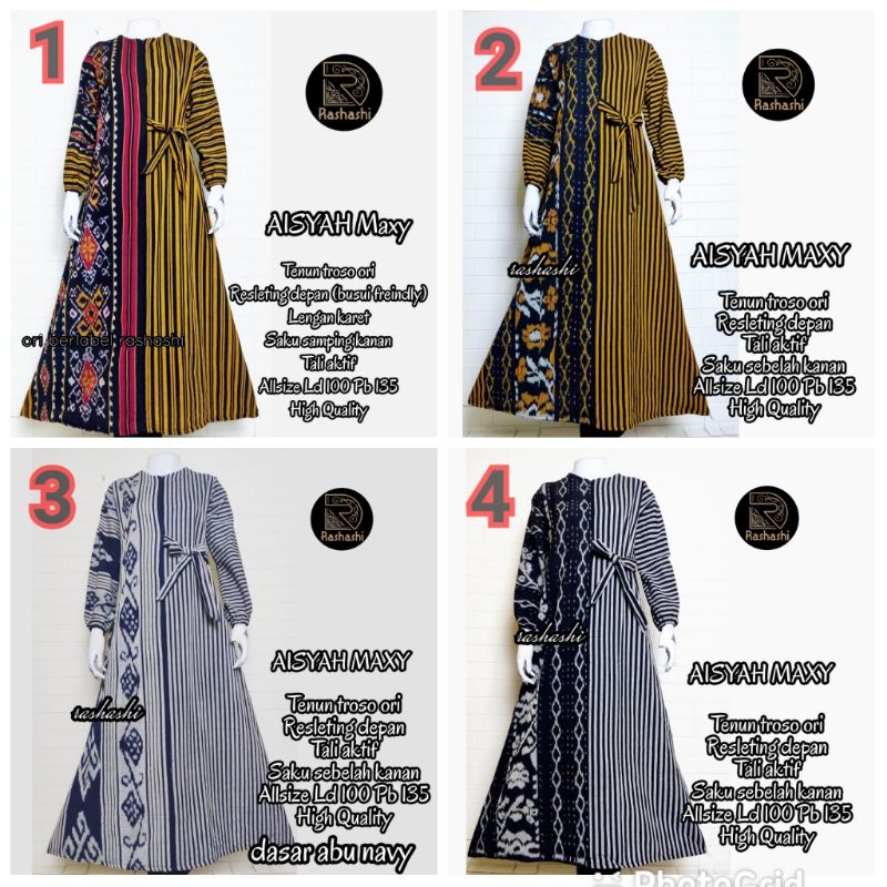 Jual AISYAH GAMIS TENUN MAXY Tenun Troso Ori Gamis Tenun Etnik Kerja