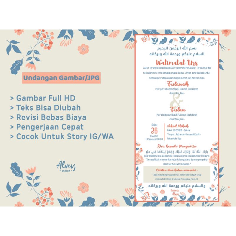 Jual Undangan Pernikahan Digital Wedding Invitation Pure White