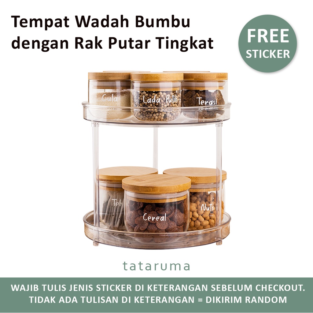 Jual Tataruma Bundling Mido Suzi Tempat Wadah Toples Bumbu Rempah