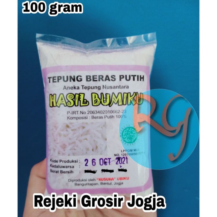 Jual Tepung Beras Putih Organik Kemasan 100 GRAM Tepung MPASI Beras