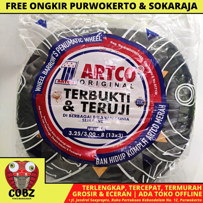 Jual Inch Artco Roda Ban Hidup Gerobak Sorong Pasir Karet Hitam Set