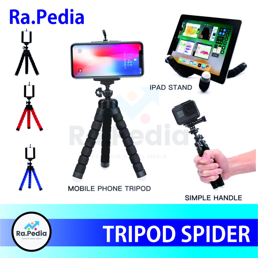 Jual Tripod SPIDER Universal Stand Dengan Holder U Kaki Fleksibel