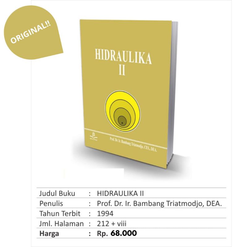 Jual Buku Teknik Sipil Hidraulika Ii Original Shopee Indonesia