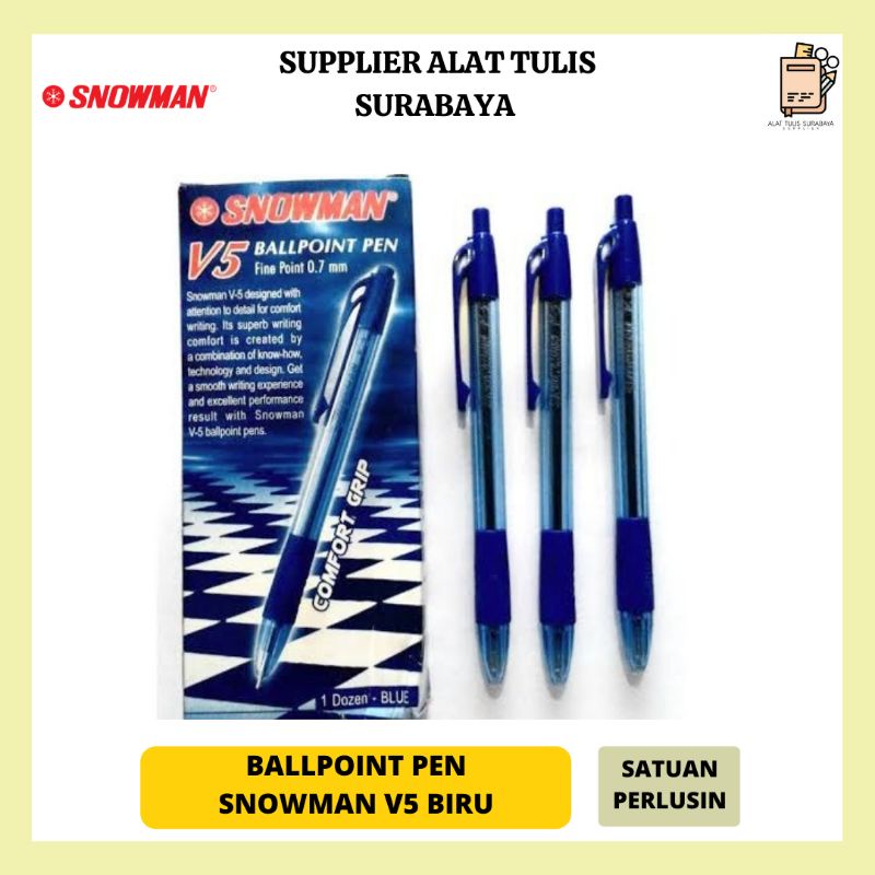 Jual Pulpen Bolpoin Ballpoint Bolpen Snowman V Original