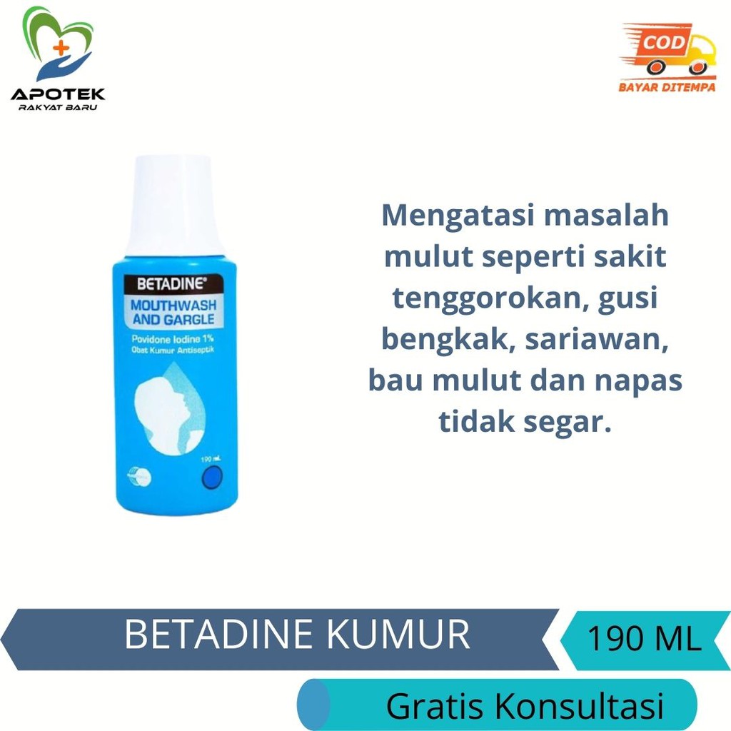 Jual Betadine Obat Kumur 190 Ml Betadine Mouthwash And Gargle Indonesia