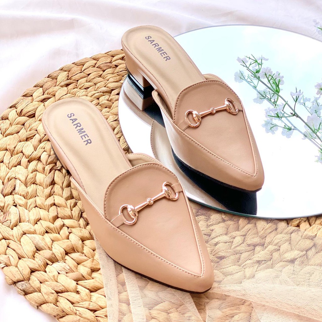 Jual Au W Sarmer Aleesya Mules Nude Shopee Indonesia